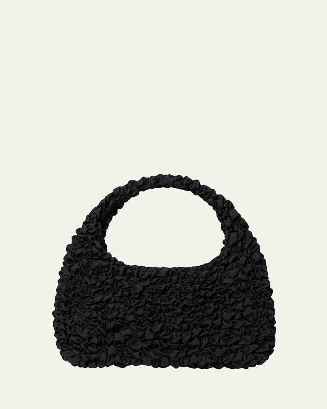 Smocked Fabric Shoulder Bag